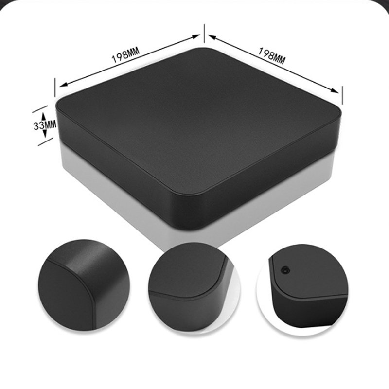 Custom Black Aluminum Electronic Enclosure for Mini PC / TV Set-Top Box Custom Black Aluminum Electronic Enclosure for Mini PC / TV Set-Top Box