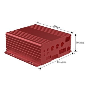 custom aluminum extrusion enclosure with mounting flange for industrial power supply / amplifier